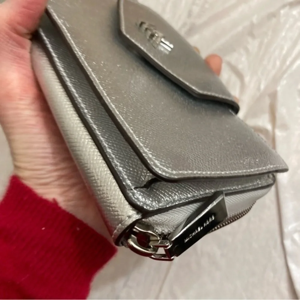 Michael Kors silver clutch bag